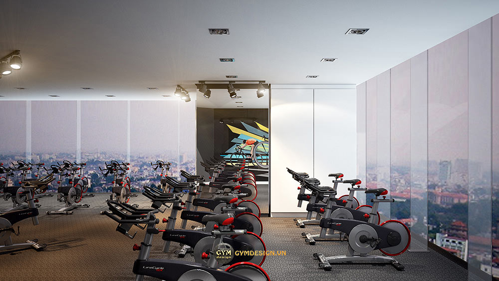 Thiết kế 3D trung tâm thể hình Elite Fitness CS Thăng Long - GYMdesign